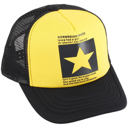 Mens Trucker Hat Mesh Baseball Cap Snapback Adjustable Hip Hop Flat Solid Blank