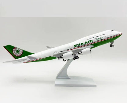 30CM EVA AIR BOEING 747-400 Passenger Plane Landing Gear Resin Aircraft Model