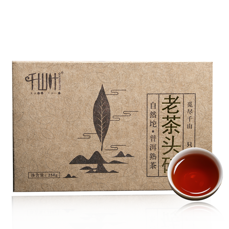 LAO CHA TOU ZHUAN * 2019 Qian Shan Ye Yunnan Puer Tea Brick Pu'er Tea 250g Ripe