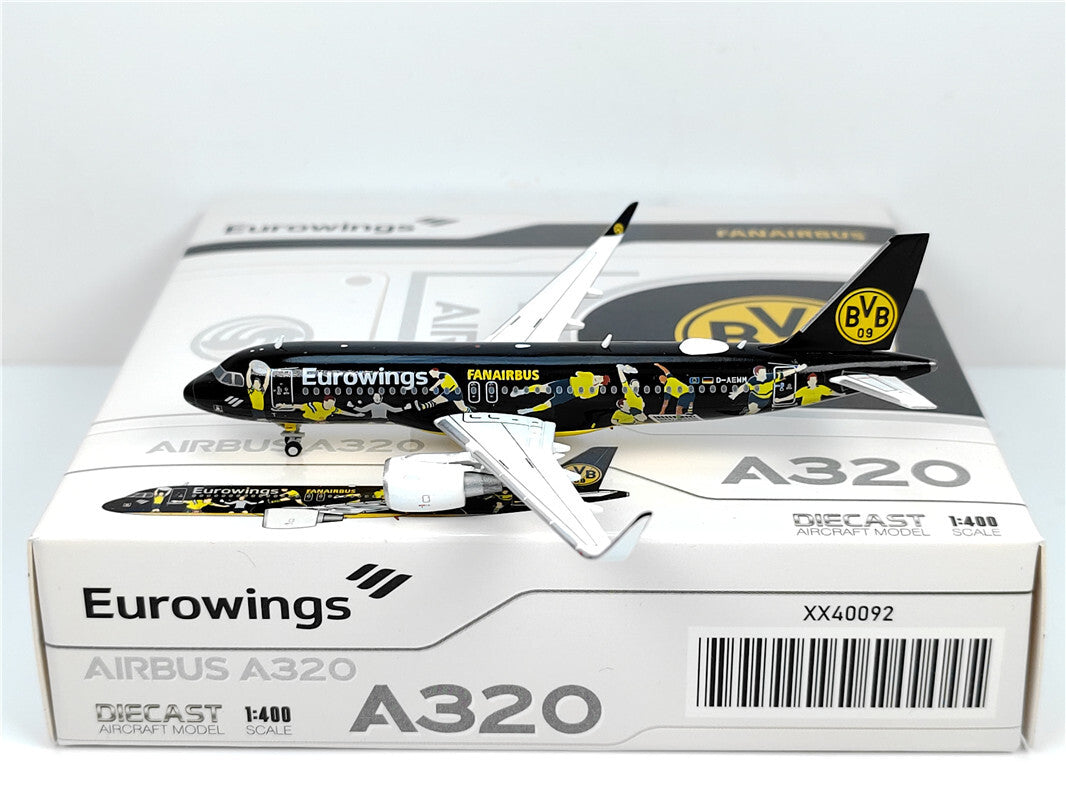 1:400 JC Wings EUROWINGS AIRBUS A320 Passenger Airplane Diecast Model