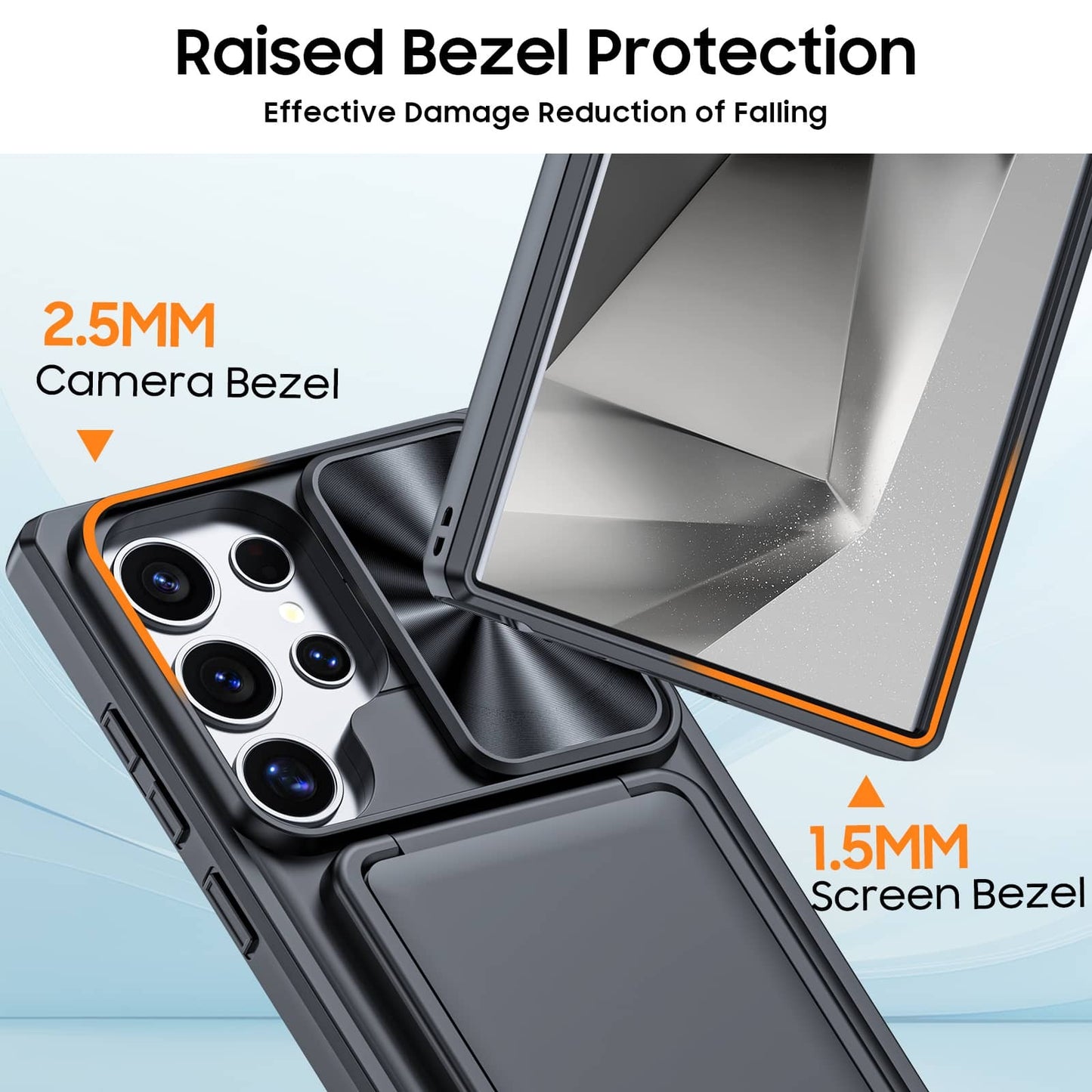 For Samsung Galaxy S24 Ultra 6.8'' Case Wallet+Wrist Strap, Built-in Card Holder