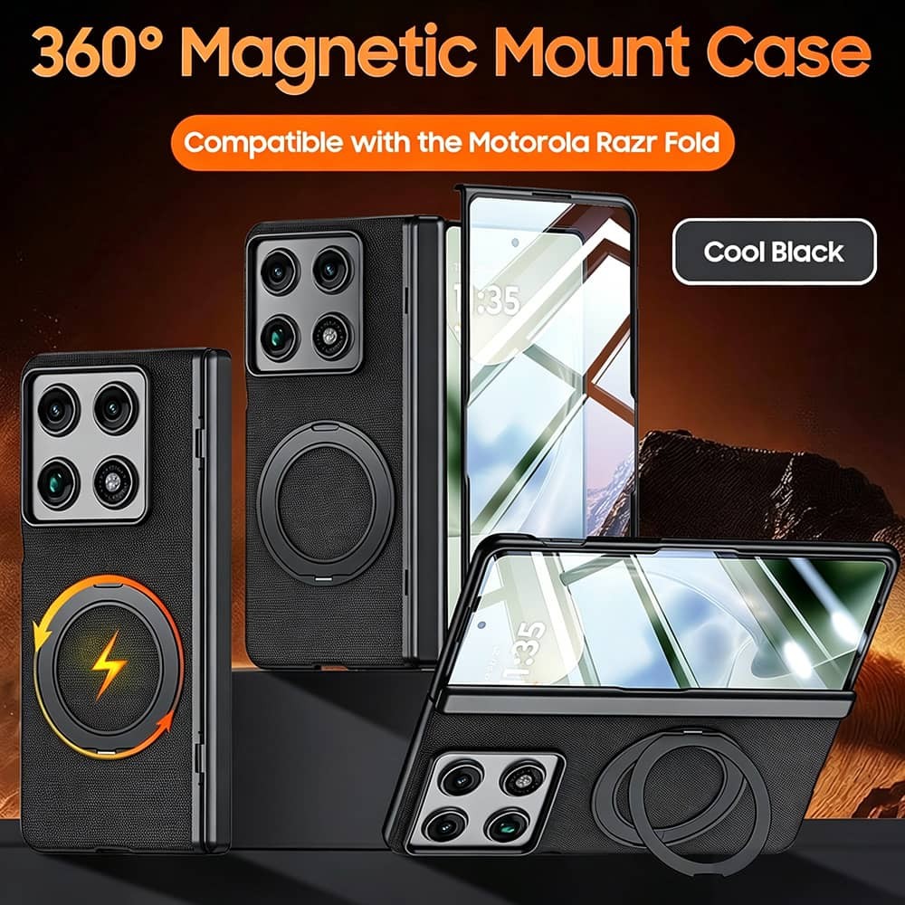 For Motorola Razr Fold Case Magnetic Ring Stand Hinge Rugged Protector Case