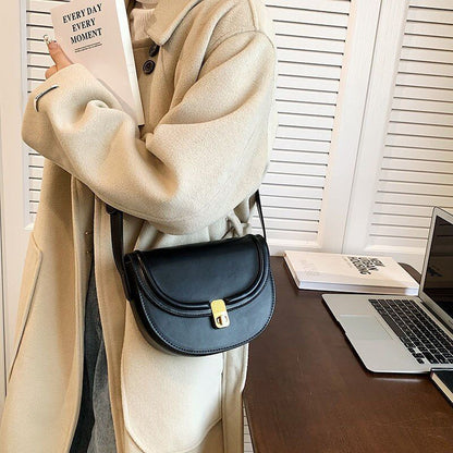 Shoulder Bag Versatile Bag Winter Texture Niche Saddle Bag Polyester Purse 1 PC