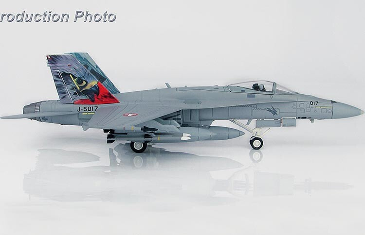 1:72 HM F/A-18C Honet Swiss Air Force J-5017 Fighter Diecast Aircraft Model