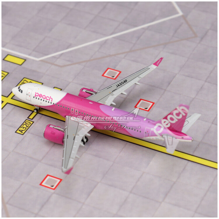 1:400 JC Wings Peach AIRBUS A320neo Passenger Airplane Diecast Aircraft Model