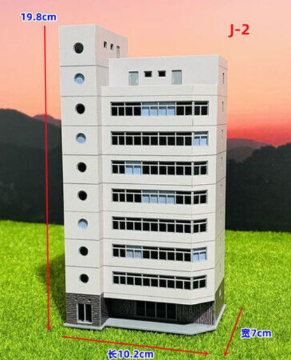 1/150 Building Model Railroad High Rise Office House Diorama Scene Display Model