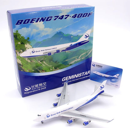 1/400 Great Wall Airlines Boeing B747-400F B-2428 Model Plane Decorative Gifts