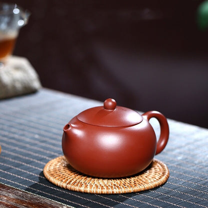 Yixing Zisha Dahongpao Clay Pottery Tea Pot Xishi Pot Ball Shaped Infuser Holes