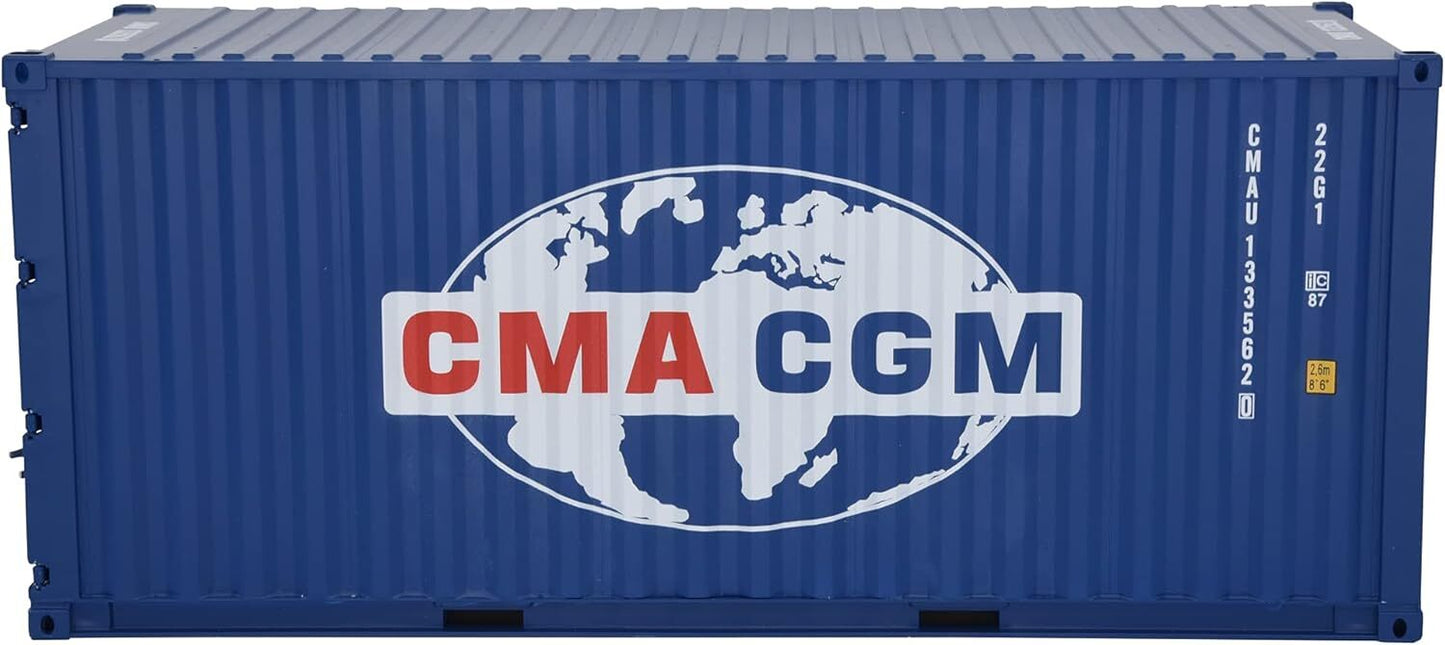 1:20 CMA CGM Shipping Container Model Abs Resin & Wood Toy Home Decoration Gift