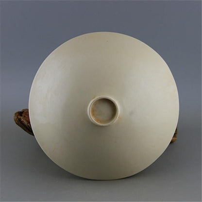 Song Kiln Dragon Phoenix Bowl Antique Porcelain Carved Bamboo Hat Collectible