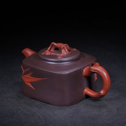 Chinese Yixing Zisha Clay Handmade Exquisite Teapot fortune turns（松竹梅 底款：魏援良）