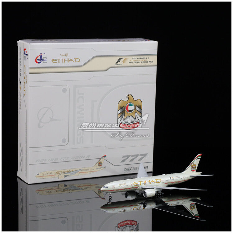 1:400 JC Wings Etihad Airways Plane B777-200LR Diecast Aircraft Model