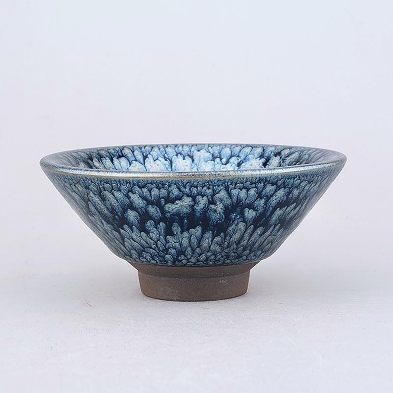 JZ220403-142 Jian zhan Bloom Tenmoku Tea Cup Porcelain Tea Bowl China Pottery