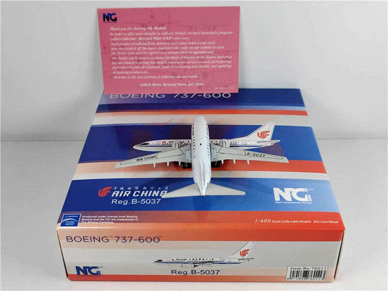 NG Model Air China for Boeing B737-600 B-5037 1/400 Aircraft Pre-built Model