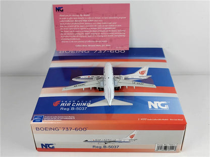 NG Model Air China for Boeing B737-600 B-5037 1/400 Aircraft Pre-built Model
