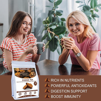 TEARELAE Chaga Tea Bag 2g x 40 Count Wild Harvest from Siberia