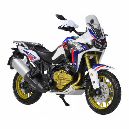 1/18 Honda Africa Twin DCT Motorcycle Model Diecast Toys for Boys Kids White