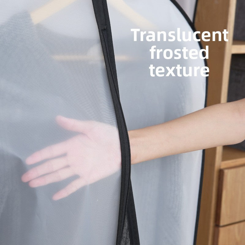 10 piece transparent hanging clothes dust cover, washable dustproof suit cover
