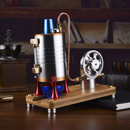 Startable Steam Engine & Heat Boiler Copper $ Stainless Steel CNC Vintage Model