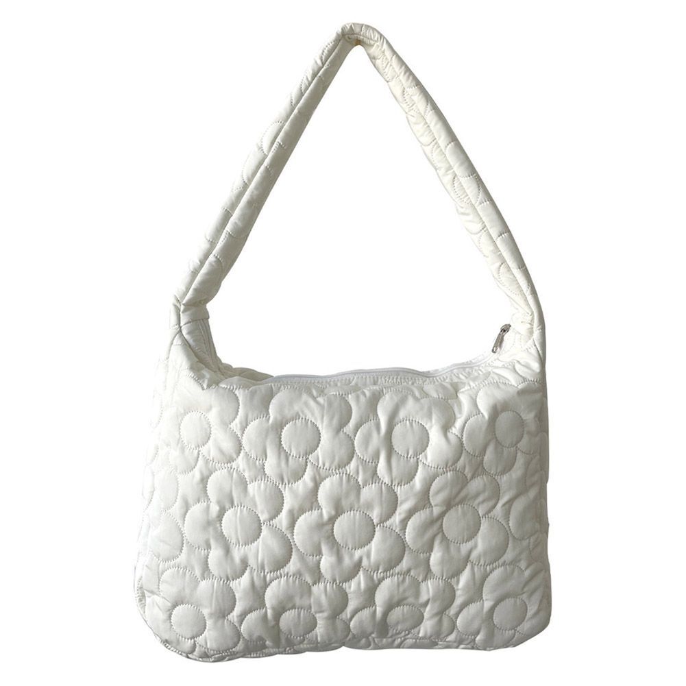 Quilted Tote Handbag Large Pleated Bubble Shoulder Crossbody Bag Cotton Padded