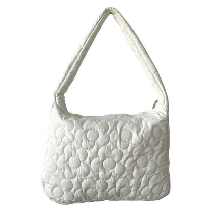 Quilted Tote Handbag Large Pleated Bubble Shoulder Crossbody Bag Cotton Padded