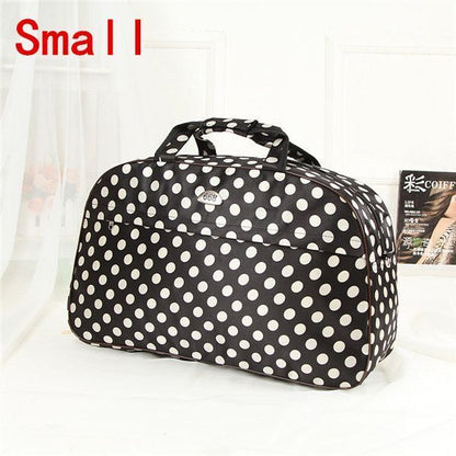 Women Travel Bags Print Nylon Waterproof Men Luggage Duffel Handbags 54x19x33cm