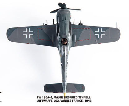 1:72 JC Wings FW 190A-4 JG2,VANNES FRANCE,1943 Fighter Diecast Aircraft Model