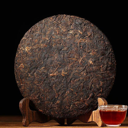 357g Shu Puer Tea Yunnan Qizi Tea Menghai Pu Er Tea Cake Ripe Puer