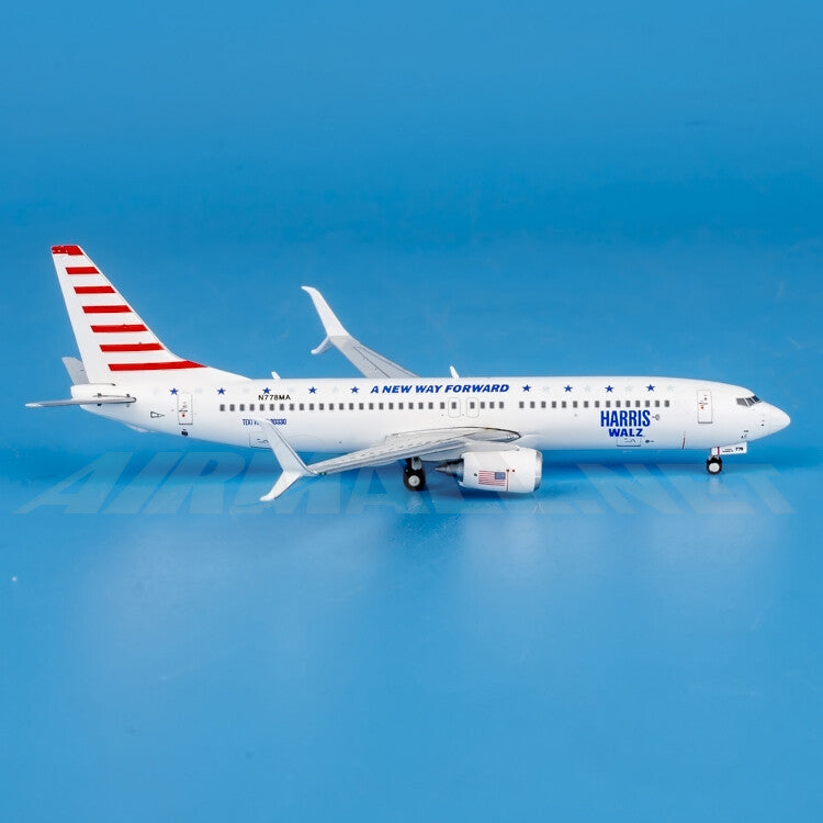 1:400 GeminiJets Harris-Walz Campaign Plane B737-800 Diecast Aircraft Model