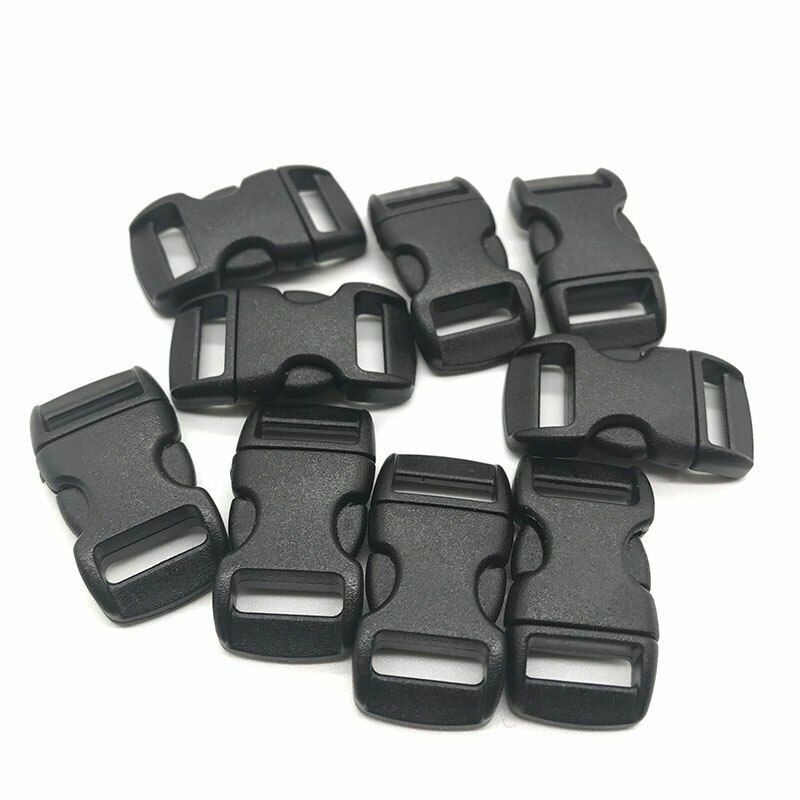 10Pcs Side Release Buckle Curved Paracord Dog Collar Strap Webbing Outdoor Camp