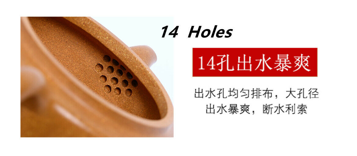 140cc Chinese Yixing Handmade Purple Sand Tea Pot Section Clay LiWen Gongfu Hu Tea Pot-