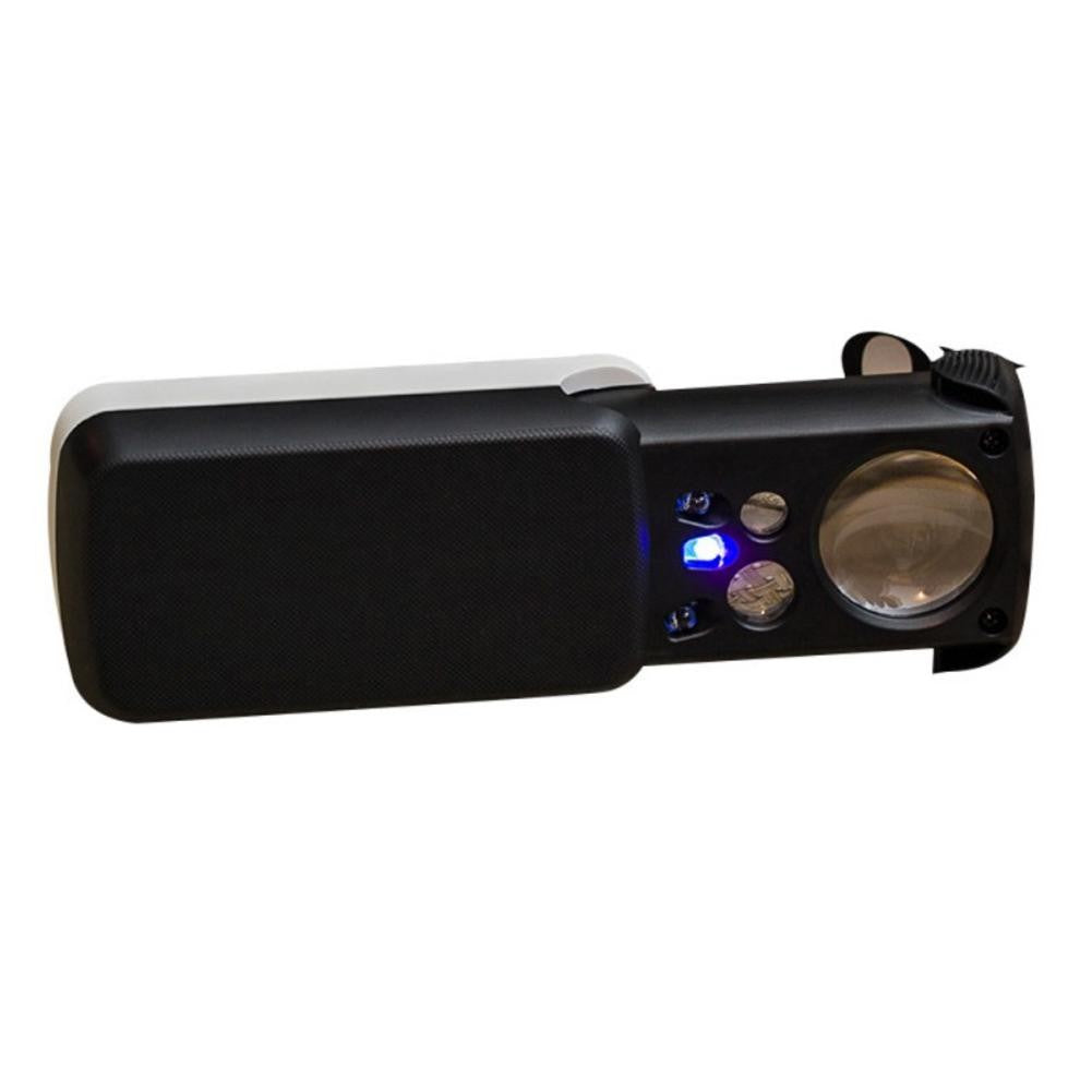 30X 60X 90X Portable Slide LED Light Jewelry Magnifying Glass Magnifier Loupe ww