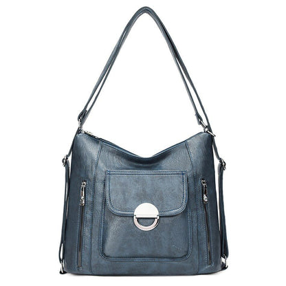 Genuine Leather Handbag Multifunction Shoulder Bag Travel Backpack Crossbody 1PC