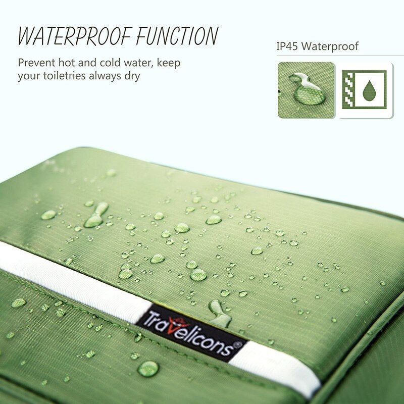 Waterproof Travel Toiletry Makeup Bag Foldable Ladies Shower Bag Hook 24*16*8 CM
