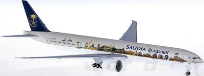 1:200 37CM Hogan SAUDIA BOEING 777-300ER Passenger Airplane ABS Plastic Model