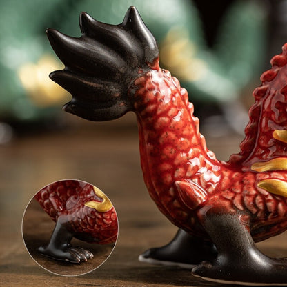 Porcelain Tea Pet Dragon Handmade Ornament Ceramic Mascot Chinese Tea Play New