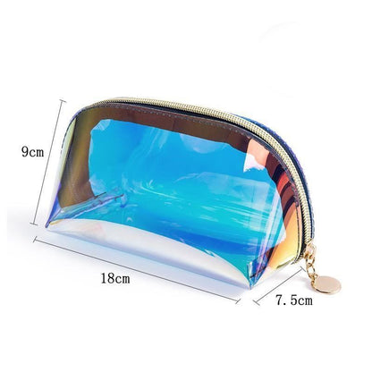Transparent Pretty Makeup Bag Travel Cosmetic Bag Toiletry Brush Bags Organizer