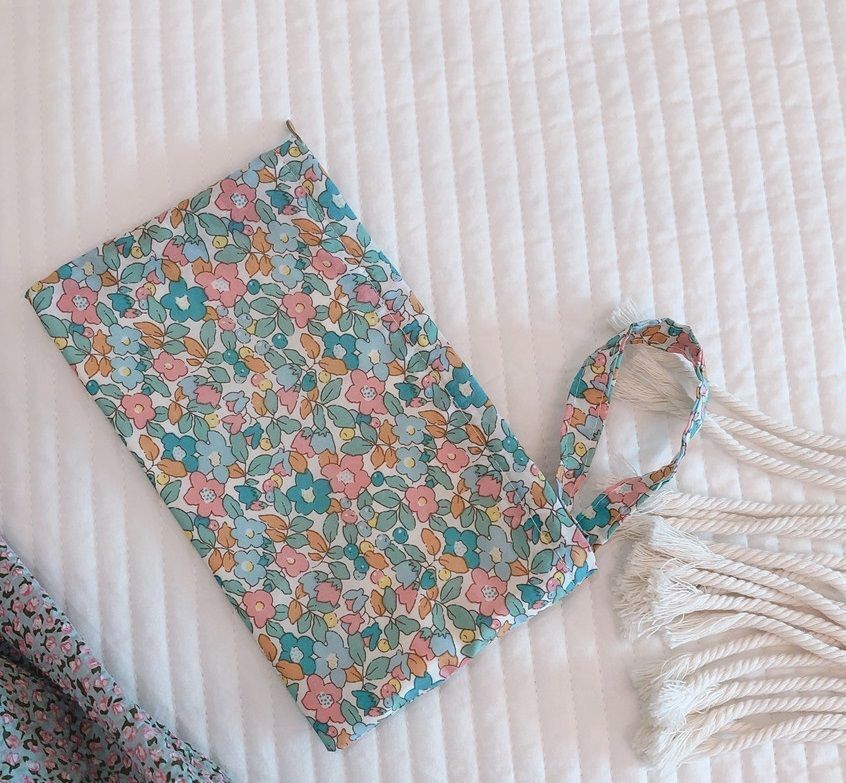 Floral Coin Purse Cotton Pouch Cosmetic Bag Fabric Make Up Organizer Storage Bag