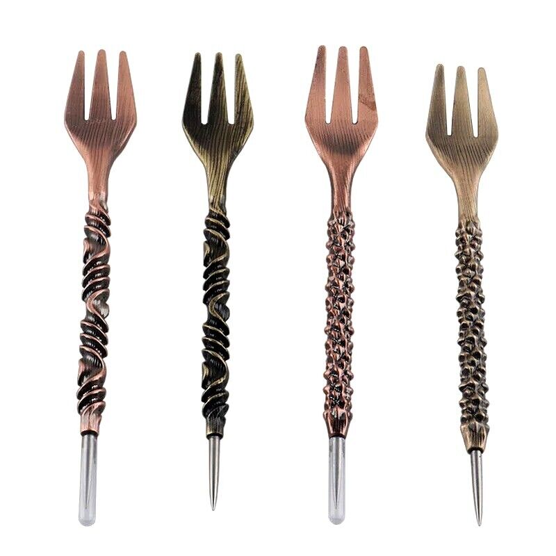 Hookah Fork With Pecker Retro Aluminum Foil Hole Puncher 2-In-1 Shisha Accessory