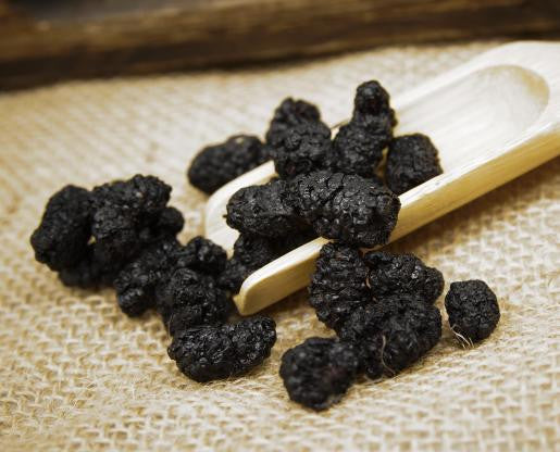 1 LB DRIED BLACK MULBERRIES FOR NATURAL SNACKS/TEAS