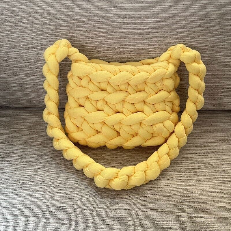 Shoulder Handbag Women Handmade Crochet Bags Girls Rope Crossbody Bags