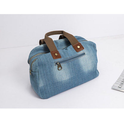 Casual Tote Bag Light/ Dark Blue Denim Handbag Jeans Shoulder Purse 27*15*22 CM