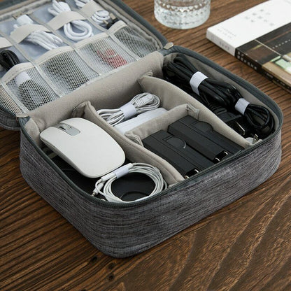Travel Electronic Accessories Carrying Case for Digital Camera USB Organizer Bag