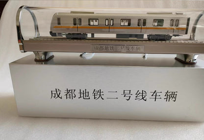 1:68 43CM Chengdu Metro Line 2 Passenger Car Trains Vehicle Diecast Model