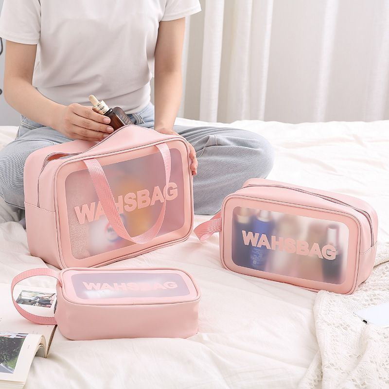 Transparent PVC Storage Bags Travel Organizer Makeup Bag Cosmetic Case Toiletry