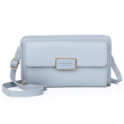 Handbags Large Shoulder Bags Hasp Zipper Purse 6.5Inch Phone Clutch Card Holder
