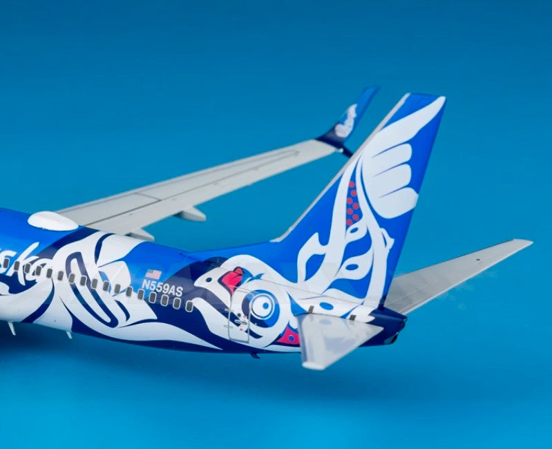 1:200 GeminiJets Alaska Airlines Boeing 737-800S Aircraft Diecast Airplane Model