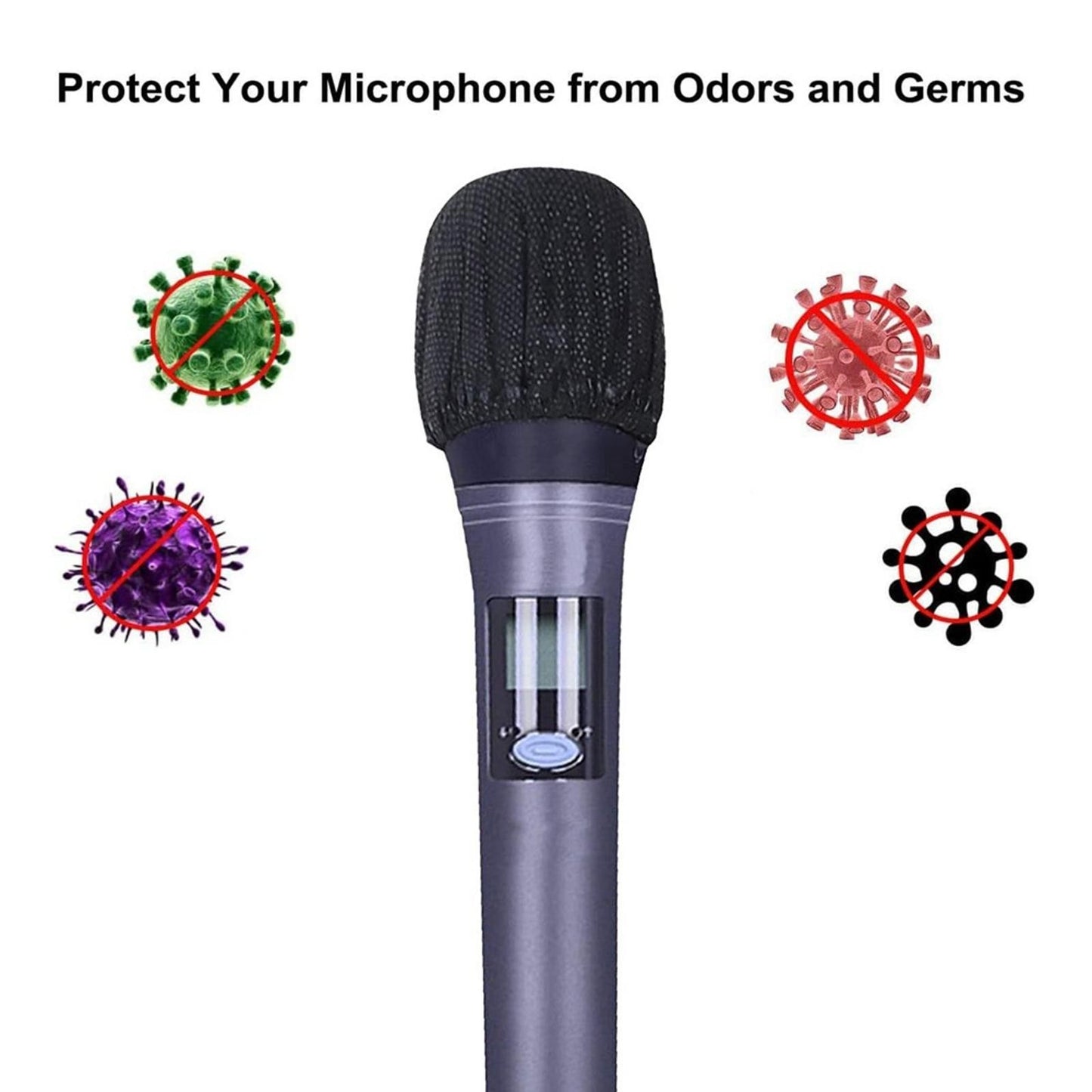 100Pcs Microphone Pop Filter Hygiene Cover Odor Removal Disposable Mike Sponge