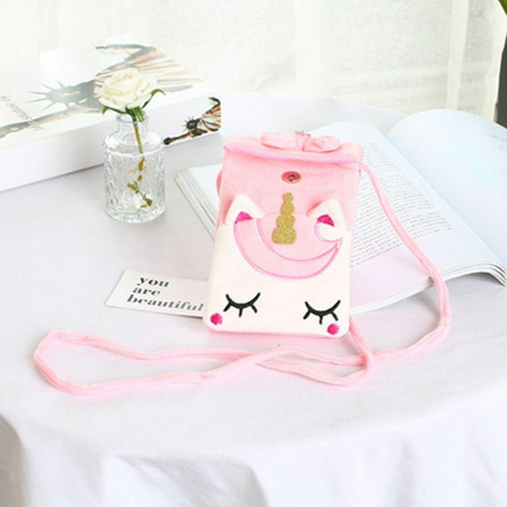 Shoulder Bag Plush Cartoon Boys Crossbody Girls Party Gift Shiny Unicorn Handbag