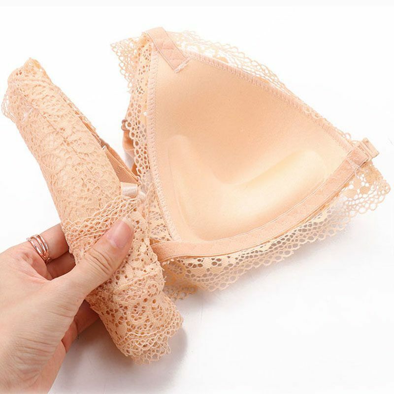 Women Bra Lace Wireless Front Closure Sexy Lingerie Push Up Breathable Bralette